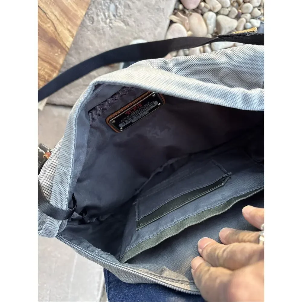 Tumi Waist Pack Fanny Pack Gray/Green 12” X 8” X 3.5